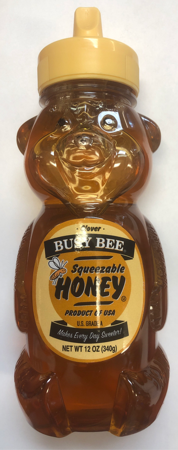Busy Bee Clover Honey Bear Bottle 12oz