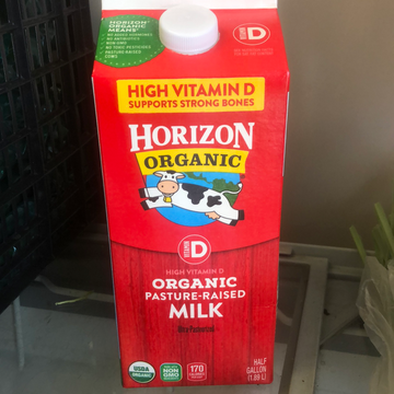 Horizon organic milk 1/2 G